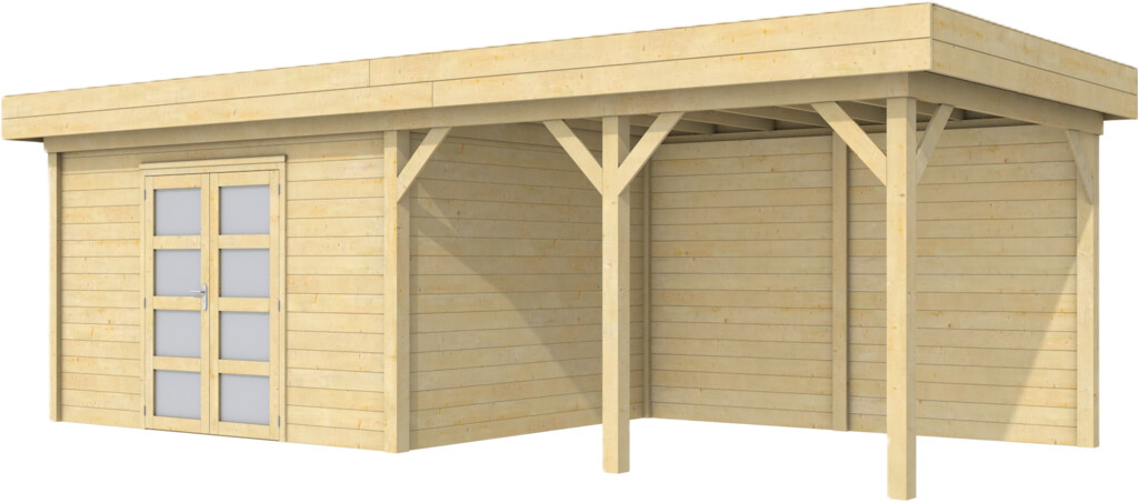 Topvision tuinhuis Parelhoen 400 x 300 met zijluifel 400 cm, niet behandeld