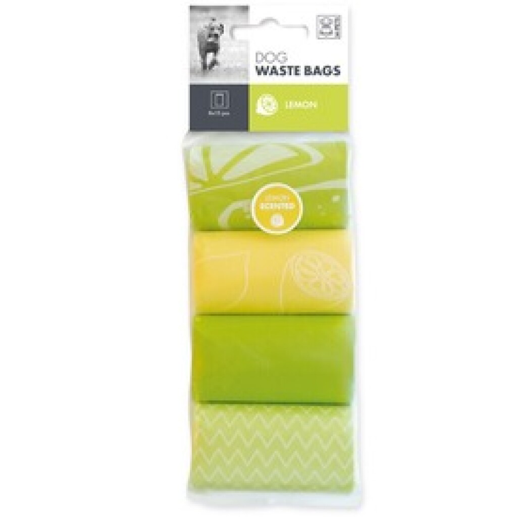 Sacs à déjections parfum de citron 8x15 pièces Sacs à déjections parfum de citron 8x15 pièces
