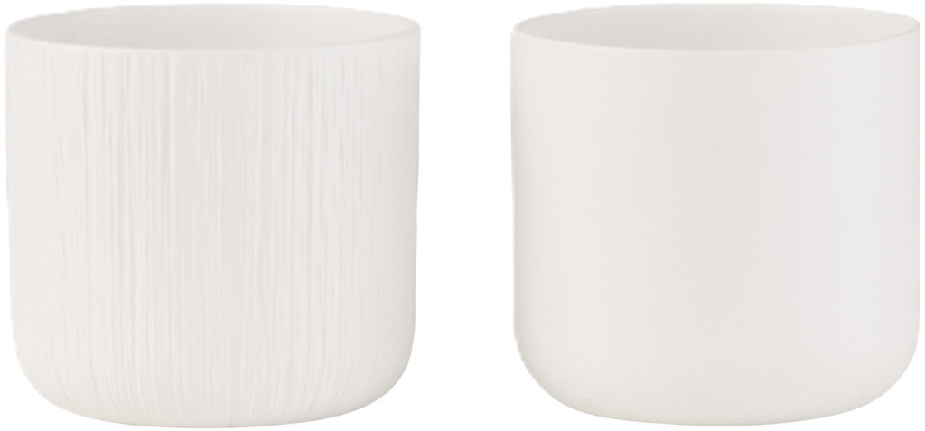 Bloempot gen keramiek wit small assortiment van 2