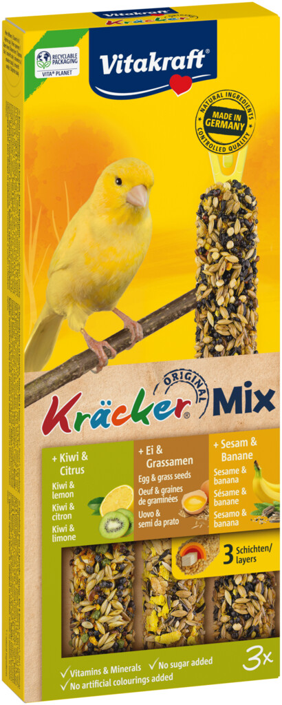 Kräcker® Trio-Mix canari oeuf/kiwi/banane Kräcker® Trio-Mix canari oeuf/kiwi/banane