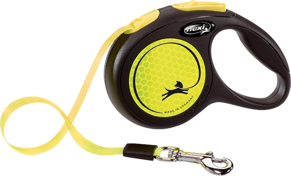 Laisse New Neon Sangle Jaune XS 3m Laisse New Neon Sangle Jaune XS 3m
