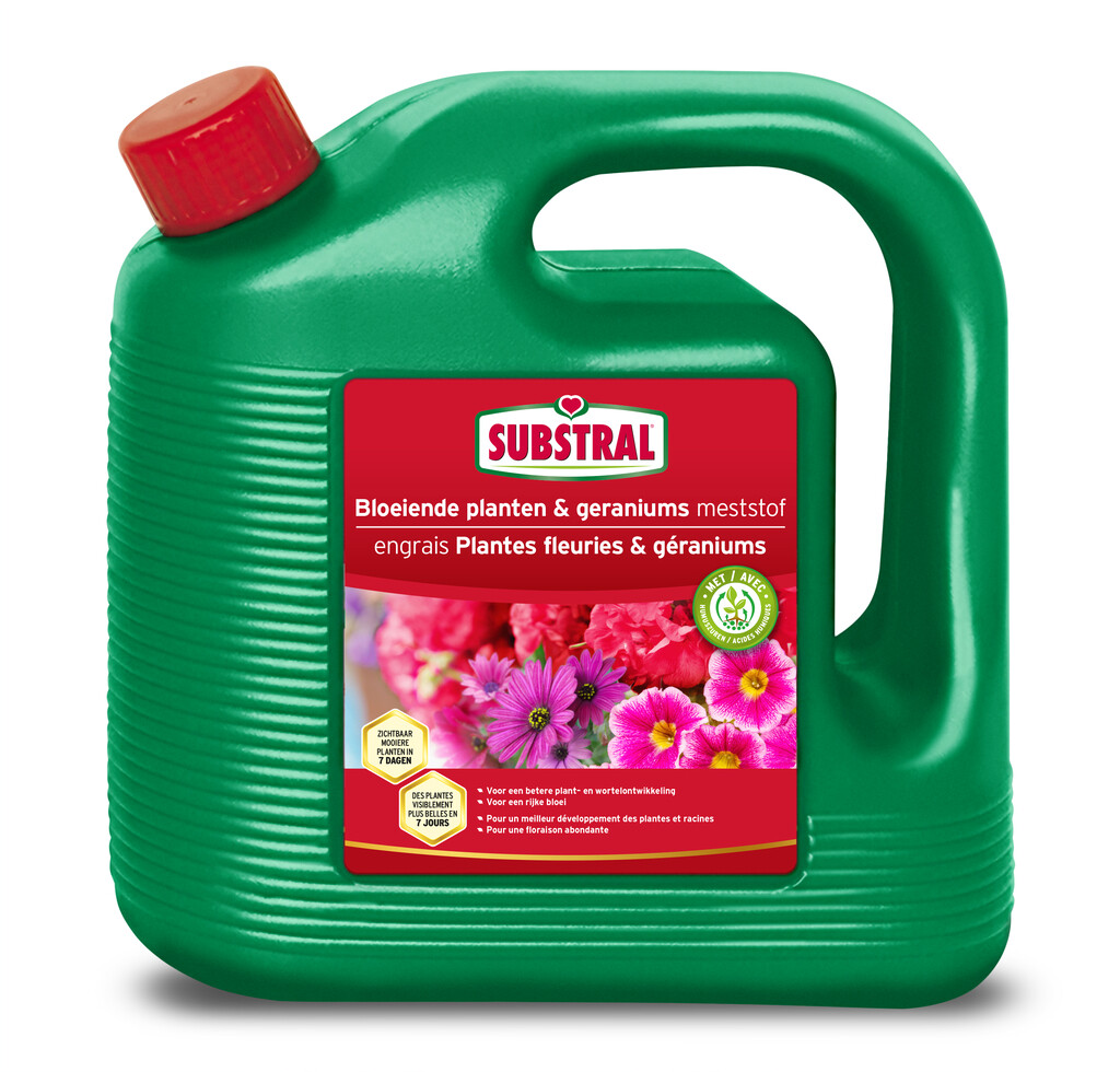 Meststof voor bloeiende planten en geraniums 2L Meststof voor bloeiende planten en geraniums 2L
