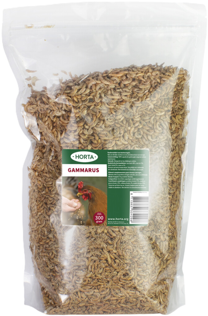 Gammarus voor buitenvogels 300g zak (afsluitbaar)