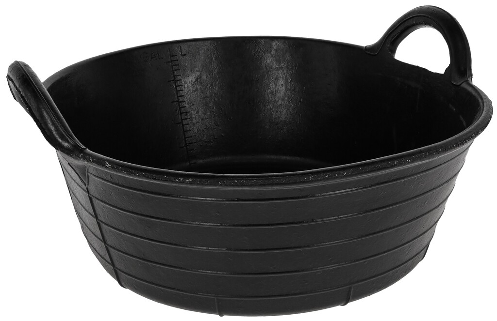 Rubberen trog zwart 20L Rubberen trog zwart 20L