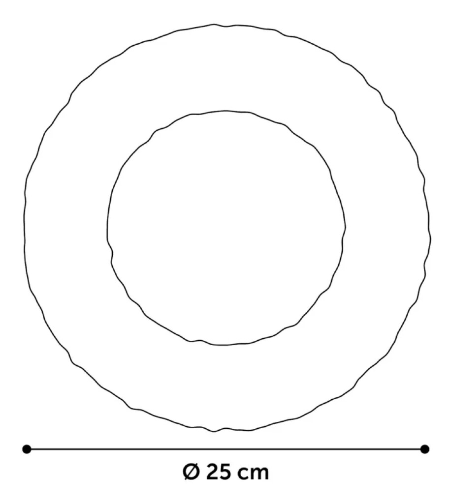 HS Vokas Touw Ring Rood/Zwart L 25cm