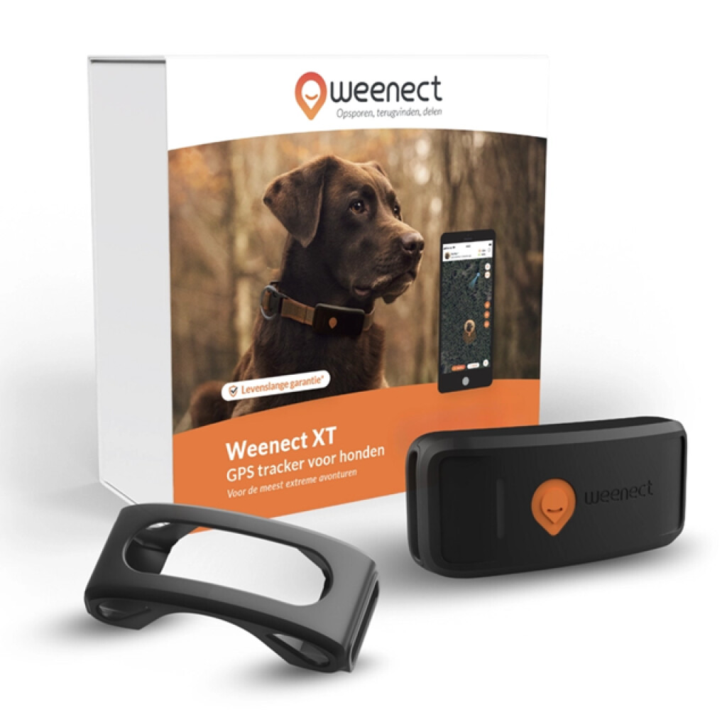 XT GPS tracker honden zonder halsband - zwart