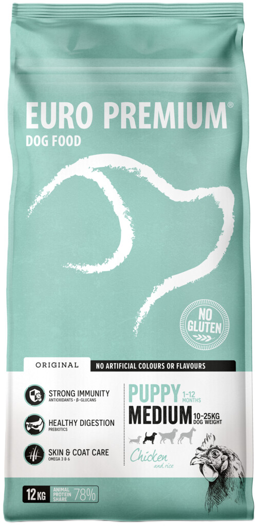 Medium puppy chicken & rice 12kg