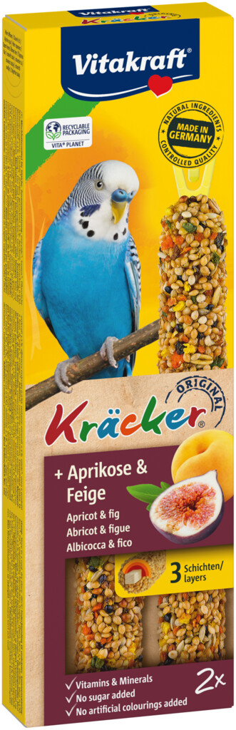 Kräcker® Original perruche abricot et figue 2 pièces Kräcker® Original perruche abricot et figue 2 pièces