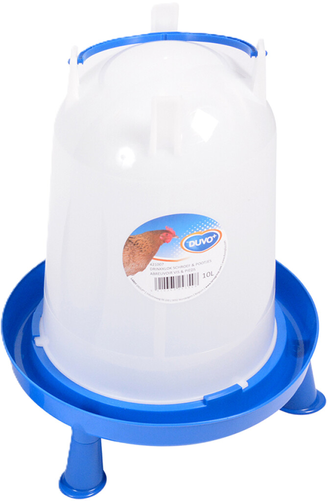 Drinkklok schroef met handvat & pootjes 10L