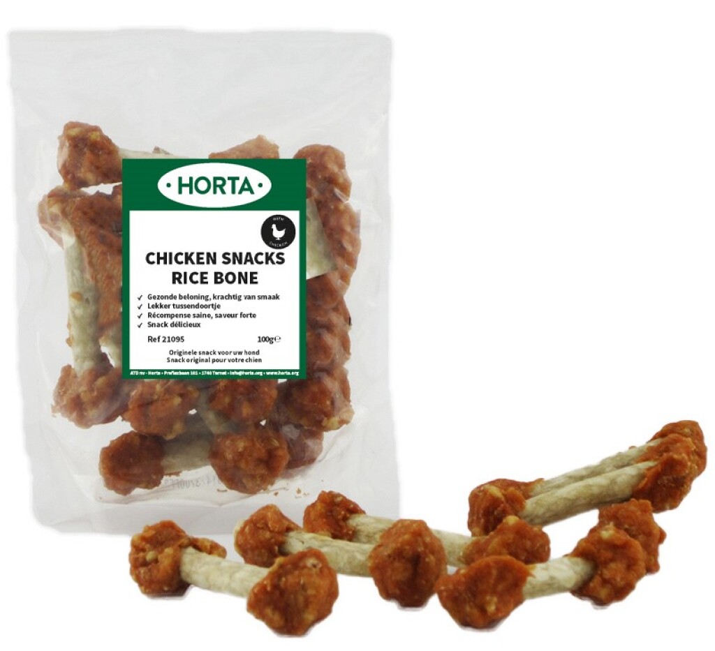 Snacks poulet avec riz 100g