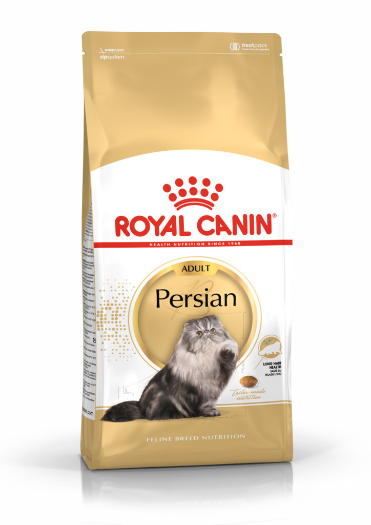 Persian Adult van ROYAL CANIN® is speciaal ontwikkeld om bij te dragen aan een gezonde huid en vacht van de enige langharige ras