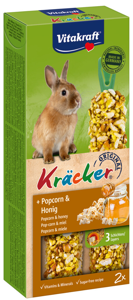Kräcker® Original Lapin popcorn et miel 2 pièces