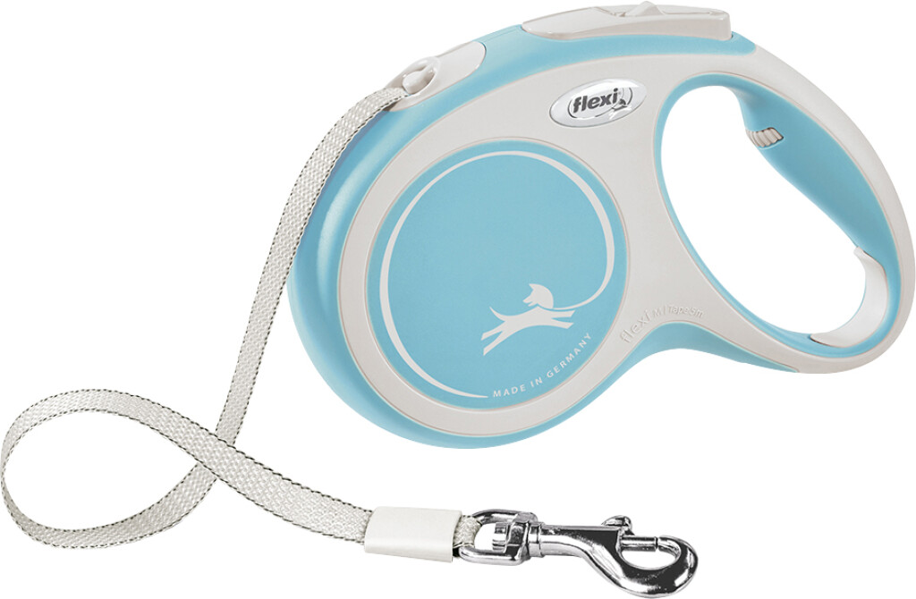 Laisse New Comfort Sangle Bleu Clair M 5 m