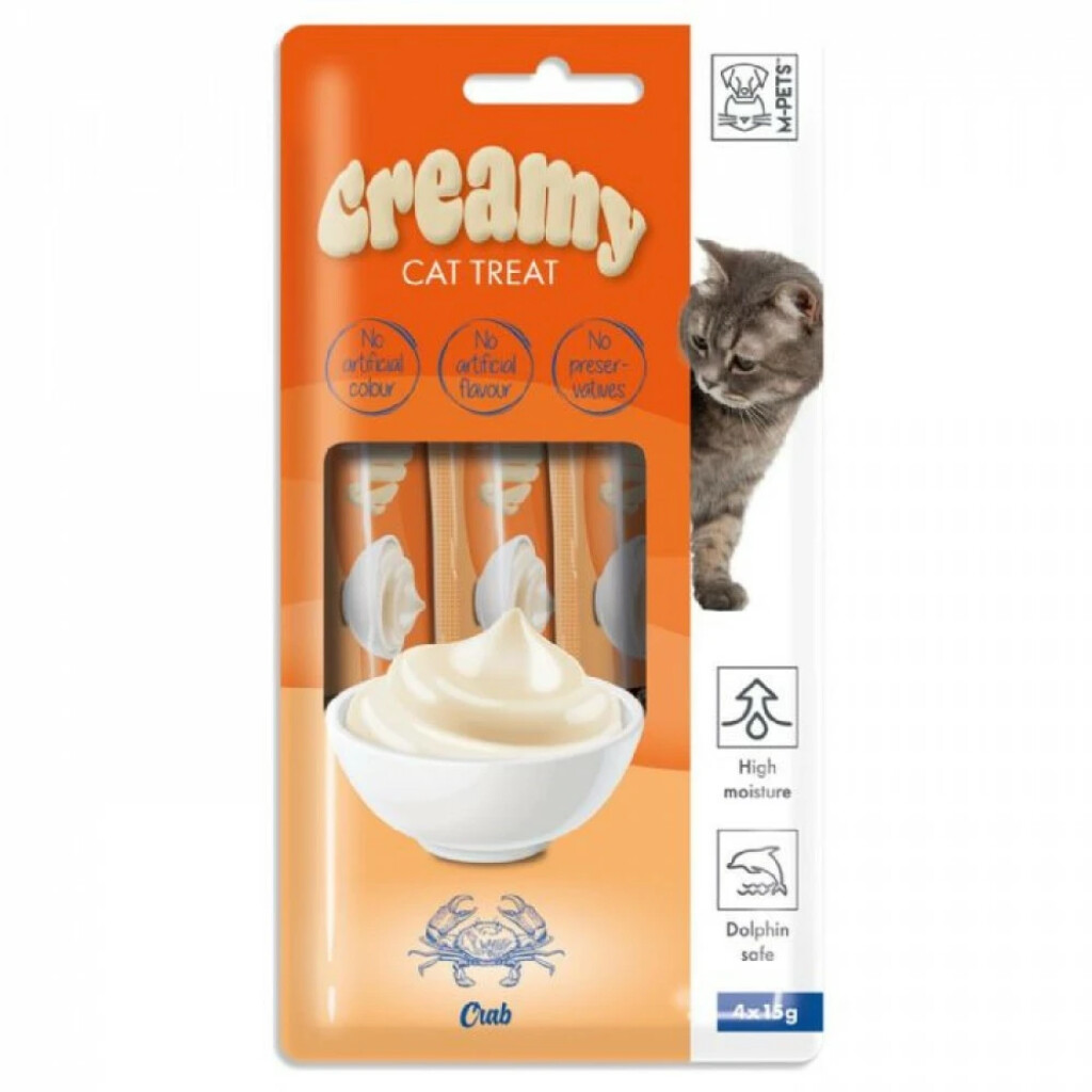 Creamy kattensnack krab 60 g Creamy kattensnack krab 60 g