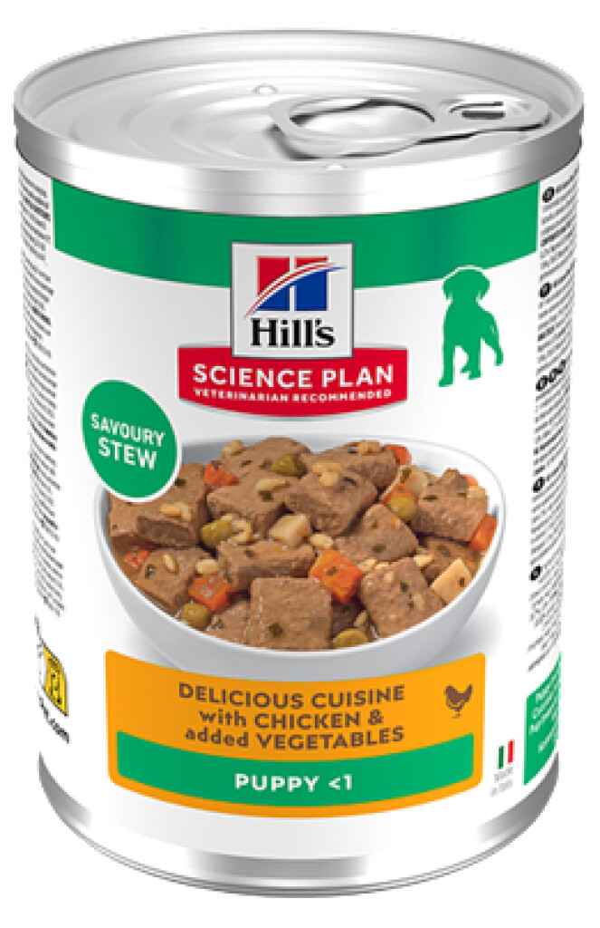 Science Plan Puppy stoofpotje kip en groenten 363g