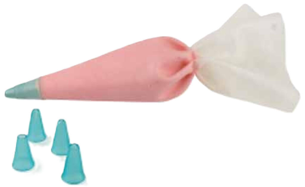 Set silicone spuitzak met 5 mondjes Set silicone spuitzak met 5 mondjes