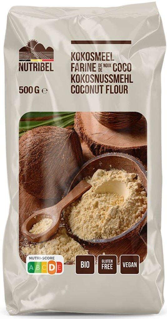Farine de noix de coco biologique et sans gluten 500g Farine de noix de coco biologique et sans gluten 500g