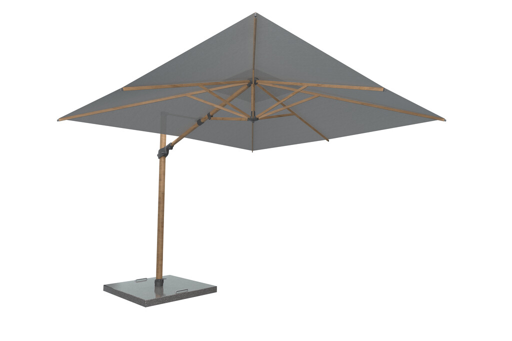 Siesta Premium 3x3 mètre - aspect bois - gris charcoal