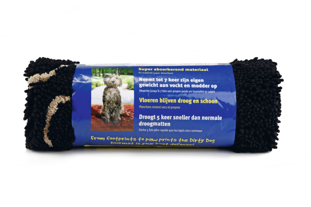 Dirty Dog Droogloopmat Zwart 90x66cm