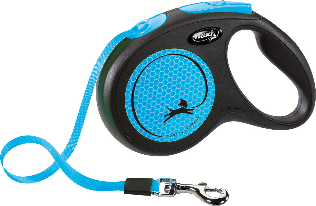 Laisse New Neon Sangle Bleu M 5 m