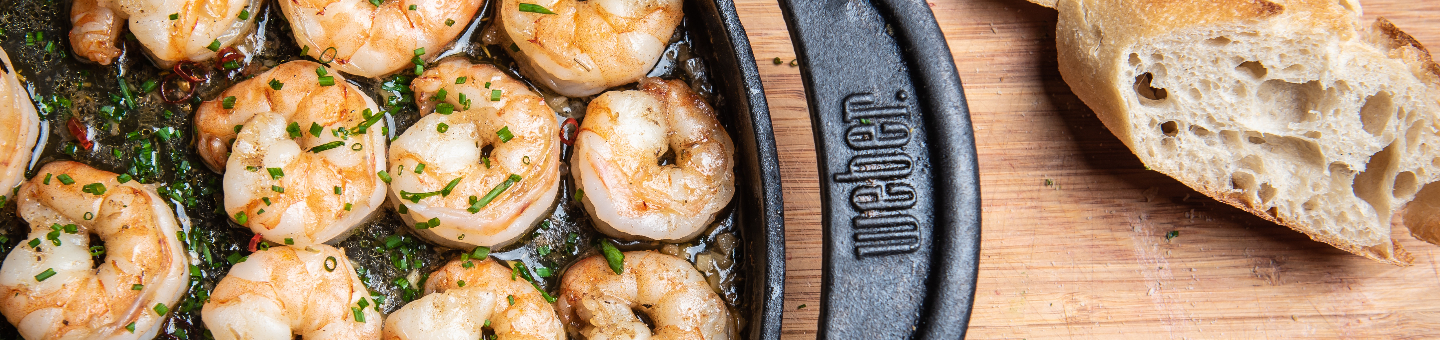 Scampi met Cornet