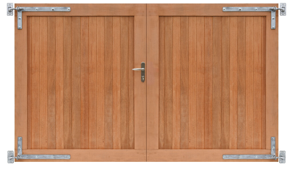 Hardhouten dubbele toegangspoort 300 x 180cm