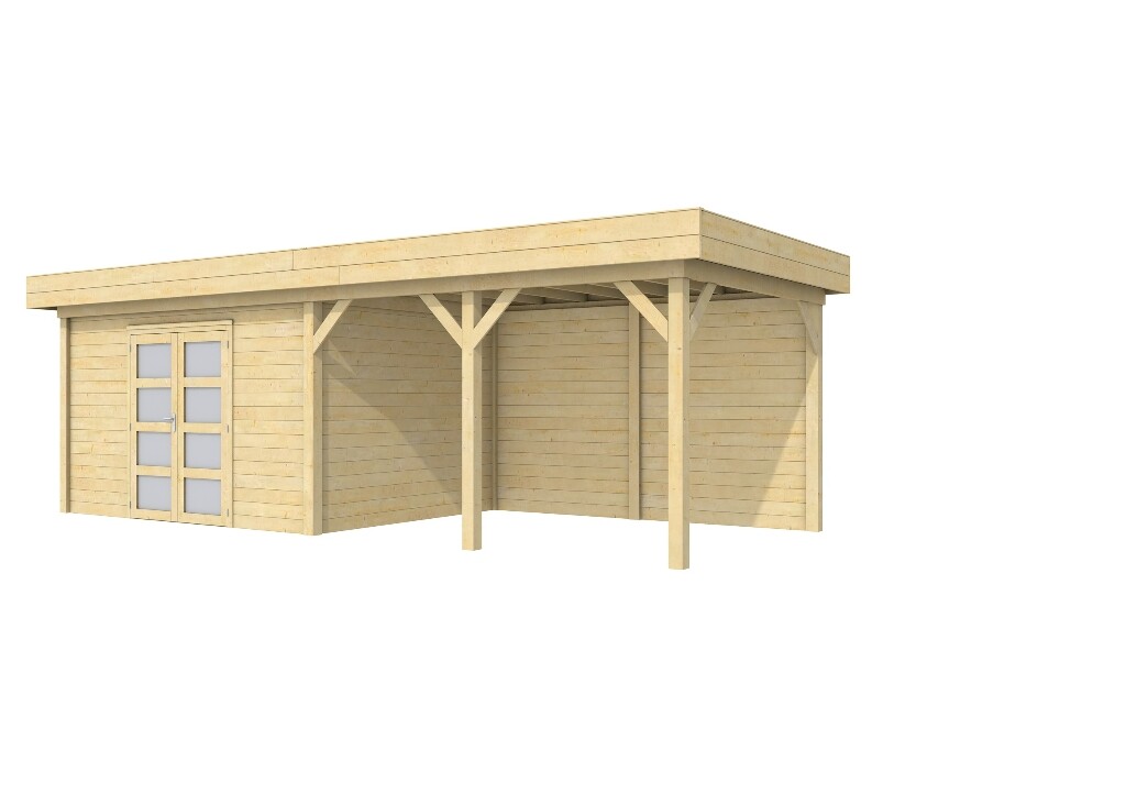 Topvision Premium Pintade épicéa, 400 x 300 et auvent de 400 cm, non traité.