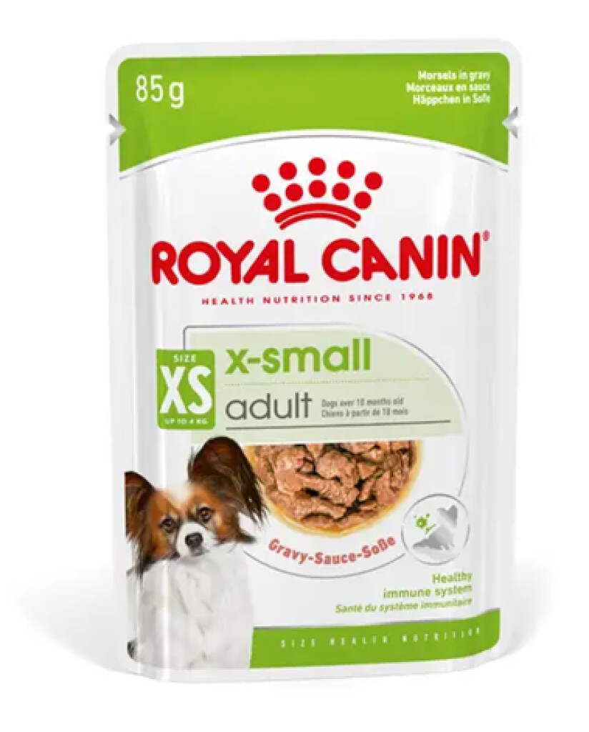 X-Small adult in gravy 85g (brokjes in saus)