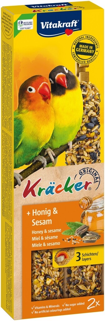 Kräcker® Original agapornis miel et sésame 2 pièces