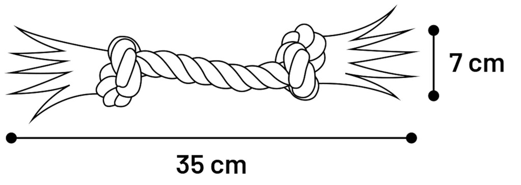 HS Jim Corde 2 Nœuds Bleu/Blanc/Gris L 35cm