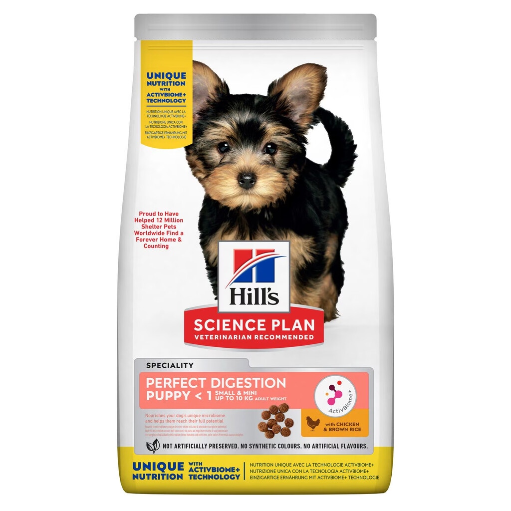 SP Perfect Digestion Small & Mini puppyvoer met kip en bruine rijst 1,5kg