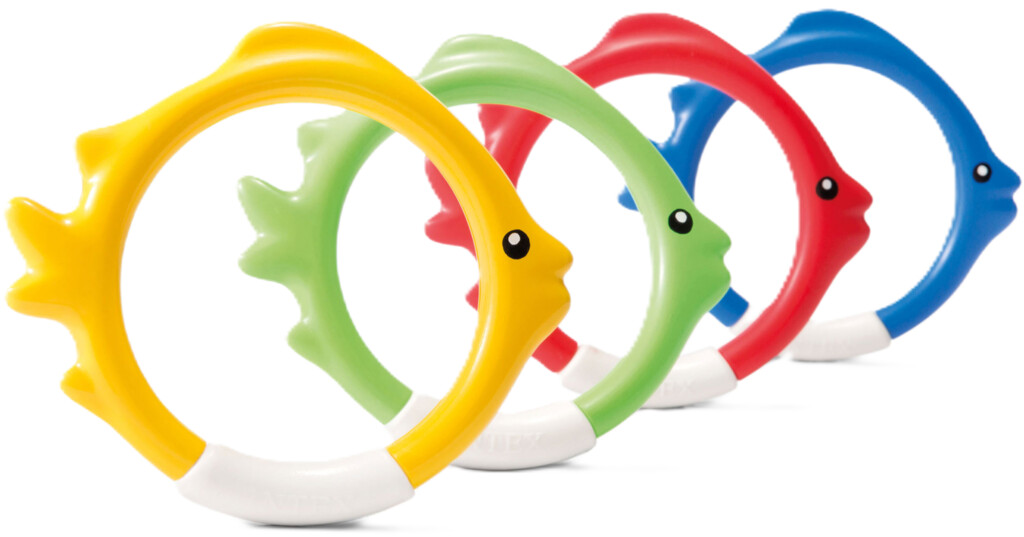 Onderwater vis ringen, 4 kleuren