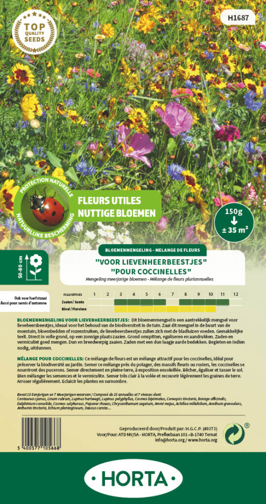 Mélange pluriannuel pour coccinelles 35 m²