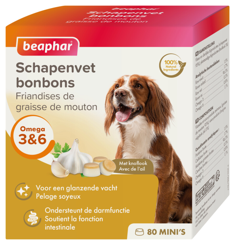 Schapenvet bonbons Knoflook Mini's 245g Schapenvet bonbons Knoflook Mini's 245g