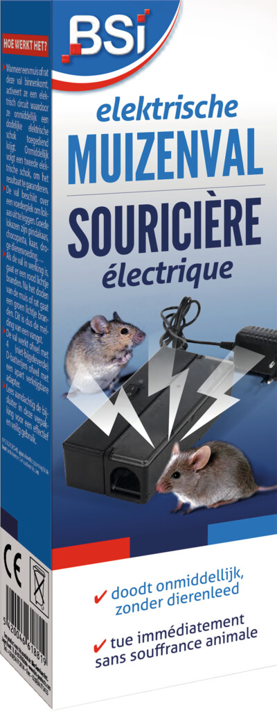Elektrische muizenval met adapter