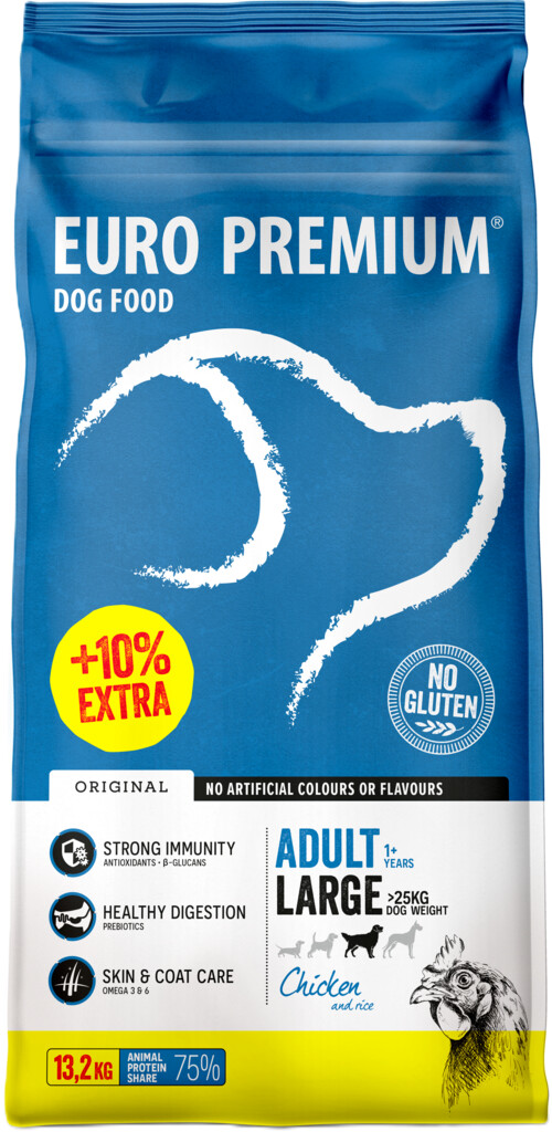 Large adult chicken & rice bonusbag 12kg +10% - DISPONIBLE JUSQU'À ÉPUISEMENT DES STOCKS