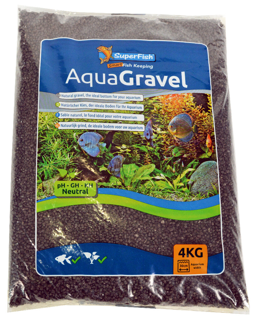 Gravier pour aquarium Crystal noir 1-2mm 4kg