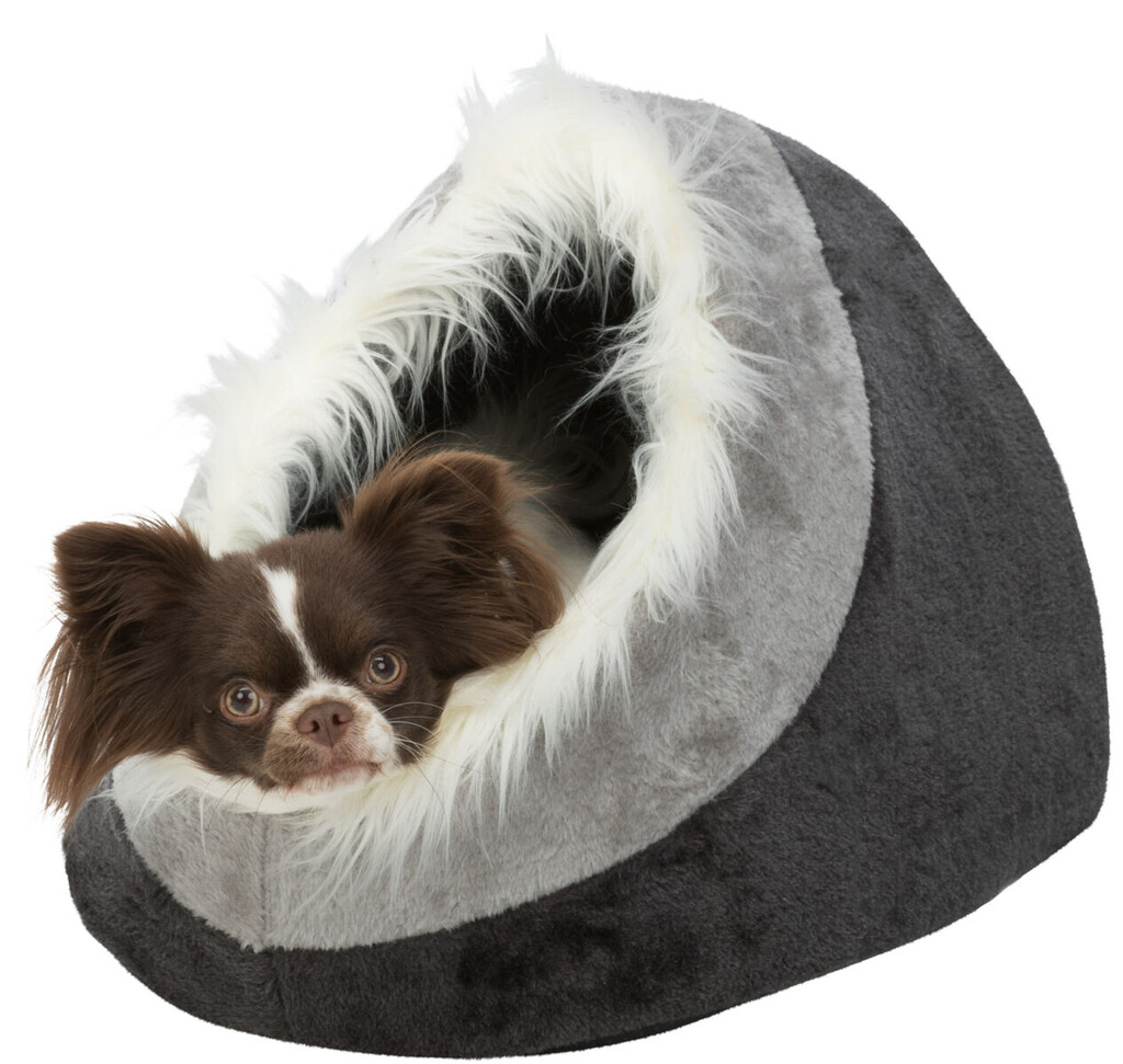 Schuilplaats Minou, 35 × 26 × 41 Cm, DonkerGrijs/LichtGrijs