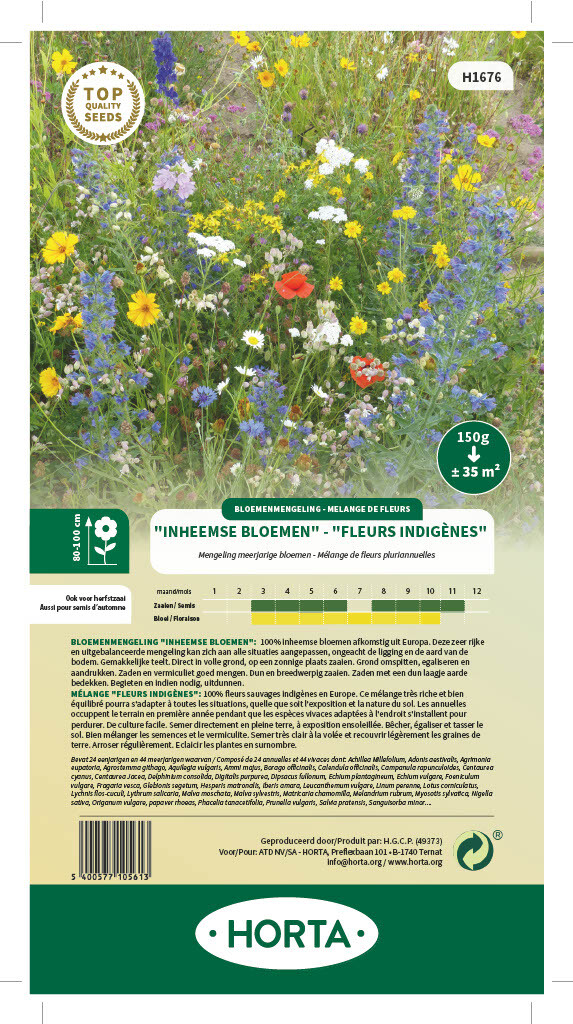 Inheemse eenjarige bloemen 35 m² Inheemse eenjarige bloemen 35 m²