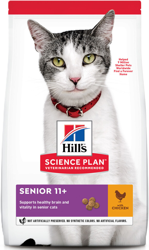 Senior 11+ croquettes pour chat âgé au poulet 3kg