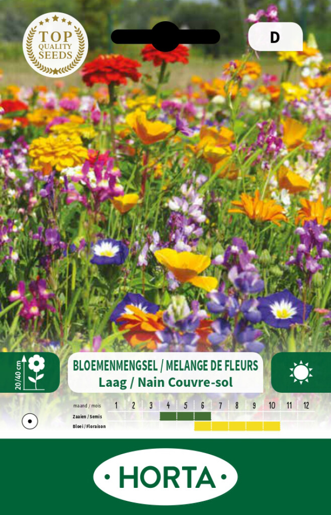 Mengeling eenjarige lage bloemen Mengeling eenjarige lage bloemen