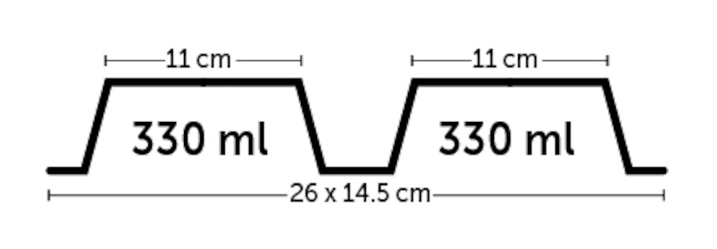 Gamelle pour la nourriture et l'eau Duplex Leno Classic 2x330ml