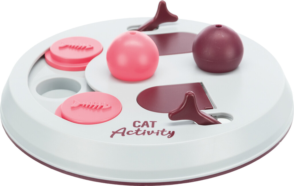 Cat Activity Flip Board, ø 23 cm, lichtgrijs/bes/pink