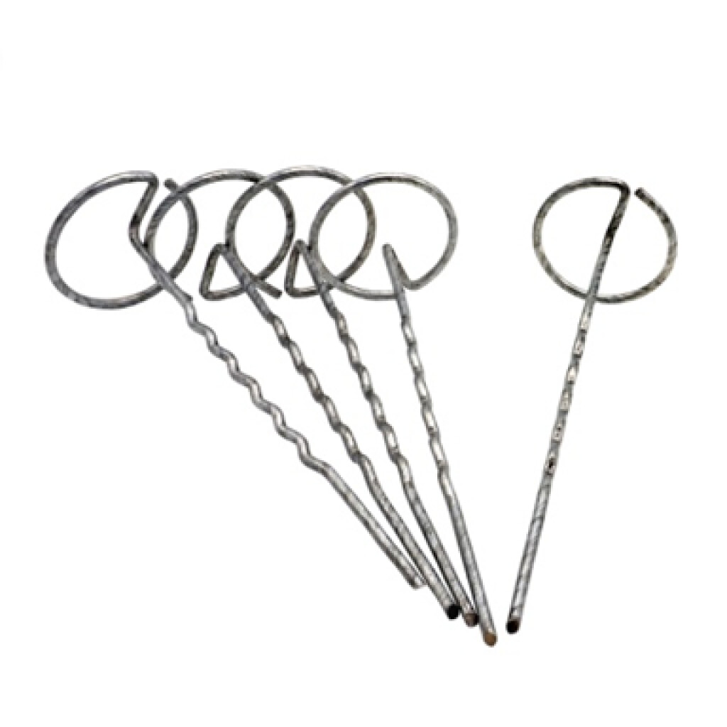Grondpen metaal H21x6cm dikte Ø4mm 5x