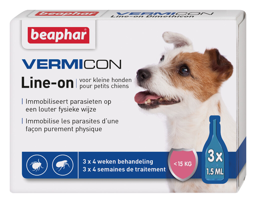 Vermicon Line-On kleine hond 3x1,5ml