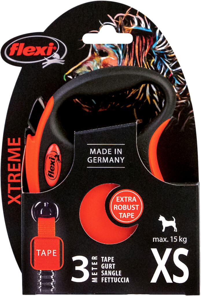Xtreme Laisse Sangle XS Orange 3 m