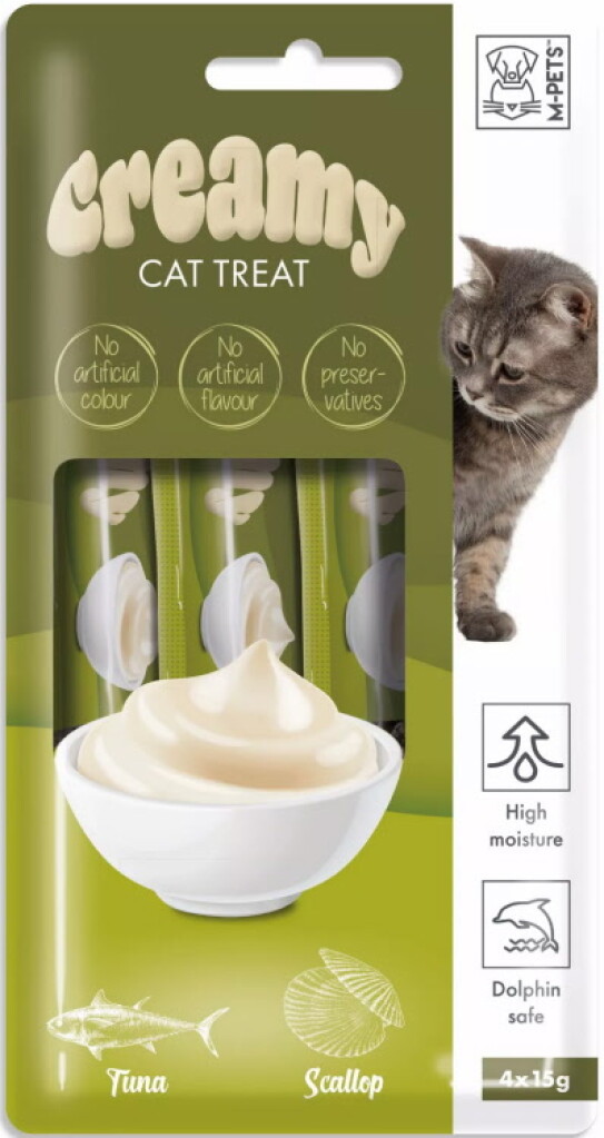 Creamy snack pour chat thon & coquilles 60g
