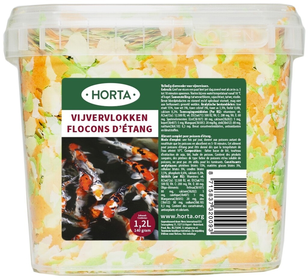 Flocons d'étang 1,2 litres/140g Flocons d'étang 1,2 litres/140g