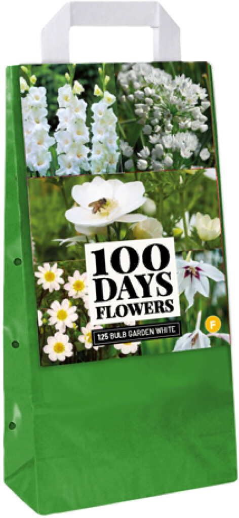 Draagtas 125 bloembollen 'bulb garden white'