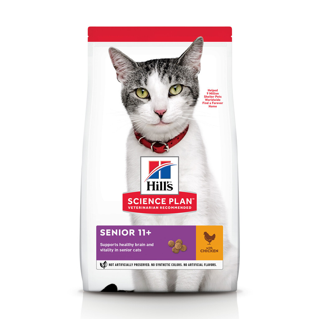 Senior 11+ croquettes pour chat âgé au poulet 7kg  Senior 11+ croquettes pour chat âgé au poulet 7kg